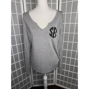 SEC T-shirt Women Medium Gray Pullover South Eastern Conference Casual Logo